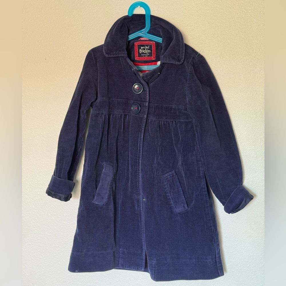 Mini Boden Navy Corduroy Girls’ Coat